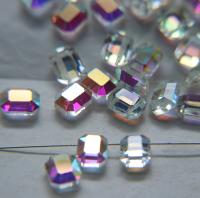 10x8mm 5105 - rare rectangular CRYSTAL AB Swarovski crystal bead 6/12/36/72/144 Pieces, jewelry making, vintage findings, Premium Materials