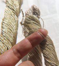 1 MM / 1.3 MM Unique Shiny Dori Thread Trim Jewelry Vintage wedding dresses Gift wraping & fancy item