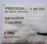 3x5mm Crystal Preciosa Flat Bicone Beads Light Colorado Topaz 36/72/144/432/720 Pieces vintage premium beads, wedding embellishments