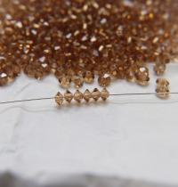 3x5mm Crystal Preciosa Flat Bicone Beads Light Colorado Topaz 36/72/144/432/720 Pieces vintage premium beads, wedding embellishments