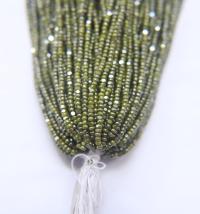 11/0 Hanks Charlotte Cut Beads Ionized Opaque Olivine 1/5/25/50/100 Hanks PREMIUM SEED BEADS, Native Supplies