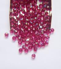 5mm Swarovski Elements Article 5000 Fuchsia Aurore Boreale Faceted Round Beads 6/12/36/172/44/288/720 Pieces