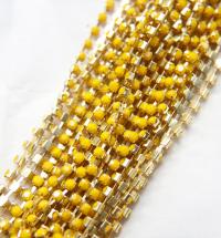 12SS Vintage Swarovski Cup Chain in Opaque Mutard Yellow 3mm Made in Austria 0.5/1/2/5 Meters strass chains, embroidery, craft supplies