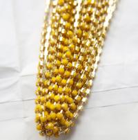 12SS Vintage Swarovski Cup Chain in Opaque Mutard Yellow 3mm Made in Austria 0.5/1/2/5 Meters strass chains, embroidery, craft supplies