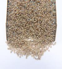 13/0 Patina Cream Lined Aurore Boreale Charlotte true Cut Beads 10/20/50/250/500 Grams PREMIUM SEED BEADS, Rare Beads