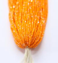 11/0 Hanks Charlotte true Cut Beads Patina Opaque Light Orange Aurore Boreale Hanks PREMIUM SEED Beads NATIVE supplies