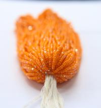 11/0 Hanks Charlotte true Cut Beads Patina Opaque Light Orange Aurore Boreale Hanks PREMIUM SEED Beads NATIVE supplies