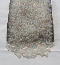 11/0 Charlotte Cut Beads Patina White Opal Aurore Boreale 10/20/50/250/500 Grams PREMIUM MATERIALS