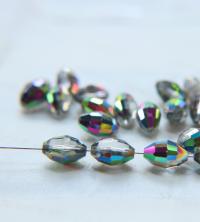 5200 Vintage 12x8 mm Swarovski crystal bead oval shape Crystal Vitrail Medium 2/12/36 Pieces, fancy beads decorations, wedding