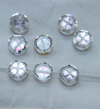 12mm SWAROVSKI Vintage heart printed flat Crystal Beads in Crystal 2/6/12/36 Pieces PREMIUM Materials