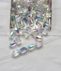 5204 Vintage Swarovski 9x6 mm crystal bead barrel shape Crystal Aurore Boreale Swarovski Elements vintage findings