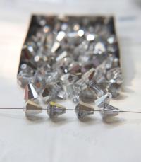 5400 Vintage 9x8 mm Swarovski crystal bead cone shape Crystal Comet Argent Swarovski Elements  6/12/36 Pieces, jewelry making