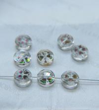 12mm SWAROVSKI Vintage heart printed flat Crystal Beads in Crystal 2/6/12/36 Pieces PREMIUM Materials