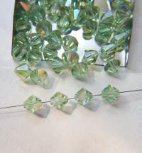 10MM Chrysolite Aurore Boreale Vintage Swarovski Bicone Beads 12/36/72/144/288 Pieces Haute couture embellishments, premium beads, vintage
