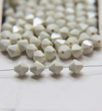 8 MM Ivory Vintage Swarovski Bicone Beads 6/24/72 Pieces Haute couture embellishments, premium beads, vintage