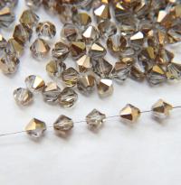 7mm Crystal Comet Gold Bicone beads Cuts 12/36/72/144 Pieces Premium Materials