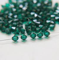 7mm Emerald Bicone beads Cuts 12/36/72/144/288 Pieces (205) Premium Materials