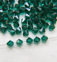 7mm Emerald Bicone beads Cuts 12/36/72/144/288 Pieces (205) Premium Materials