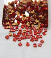 3.6mm Vintage Hyacinth Square tiles flat back no holes, foiled 24/72/144/432 Pieces