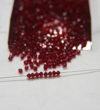 3mm Vintage Garnet Bicone from Czech Republic 36/72/144/432/720 Pieces Jewelry findings, embroidery materials, jewelry making, craft supply
