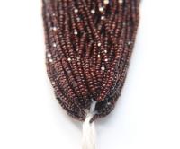 11/0 Hanks Charlotte Cut Beads Opaque Chocolate Brown Rust Mix 1/5/25/50/100 Hanks PREMIUM SEED BEADS, Native Supplies