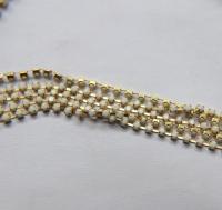 18pp Swarovski Vintage Chain in Chalk White (2.5mm) 0.5/1/2/5 Meters Brass Settings Wedding Bridal Supplies|Jewelry Making|Decoration