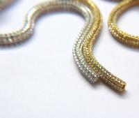 Swarovski Serpentine chain Round Rhinestone lace in Silver Plating 7mm thick for embellishments/Jewellery/couture inside (Hole 3mm) jacket