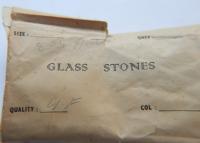 8X4mm vintage Cabochon flat back navette glass cabs, cabochons, West Germany