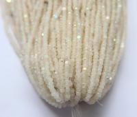 8/0 Hanks Charlotte Cut Beads White Opal Aurore Boreale 1/5/25/50/100 Hanks PREMIUM SEED BEADS, Native Supplies