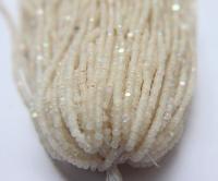 8/0 Hanks Charlotte Cut Beads White Opal Aurore Boreale 1/5/25/50/100 Hanks PREMIUM SEED BEADS, Native Supplies