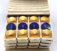 16 mm Vintage Swarovski Round Crystal Heliotrope V 2/6 Pieces gemstones opal, jewlery making, color zirconium