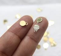 Faceted Metal Brass charms 50/100/250/500 Pieces, Faceted Brass beads, , Bracelets charms, brass findings