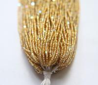 11/0 Hanks Charlotte Cut Beads Patina Gold Silver Lined Aurore Boreale 1/5/25/50/100 Hanks PREMIUM SEED BEADS, Native Supplies