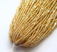 11/0 Hanks Charlotte Cut Beads Patina Gold Silver Lined Aurore Boreale 1/5/25/50/100 Hanks PREMIUM SEED BEADS, Native Supplies