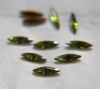 11x3mm Swarovski Olivine Marquise, New Vintage Pointy Back Navette 4200 crystals, gold foil 6/24 Pieces Jewery making stones gemstones