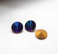 16 mm Vintage Swarovski Round Crystal Heliotrope V 2/6 Pieces gemstones opal, jewlery making, color zirconium