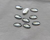 8X4mm vintage Cabochon flat back navette glass cabs, cabochons, West Germany