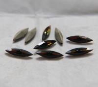 15x4mm Swarovski Crystal Tabac Marquise, New Vintage Pointy Back Navette 4200 crystals, gold foil 6/24 Pieces Jewery making stones