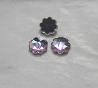 10mm Swarovski Vintage Flower Foiled Flat Back Rhinestones in VITRAIL LIGHT 2/6/12/36/72 pieces Vintage findings, jewellery parts