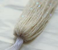 13/0 Hanks Charlotte Cut Beads White Opal Aurore Boreale 1/5/25/50/100 Hanks 1.6mm glass beads, native jewelry supply, findings