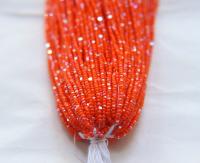 13/0 Hanks Charlotte Cut Beads Patina Opaque Orange Aurore Boreale 1/5/25/50/100 Hanks 1.6mm glass beads, jewelry supply, native supply