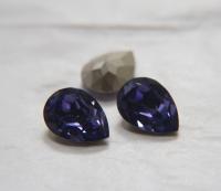 Vintage Swarovski 18x13 mm Tanzanite Pear Shape 4320 Premier Crystal Rhinestones 2/6/12/24 Pieces gemstones, jewlery