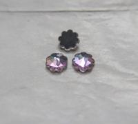 10mm Swarovski Vintage Flower Foiled Flat Back Rhinestones in VITRAIL LIGHT 2/6/12/36/72 pieces Vintage findings, jewellery parts
