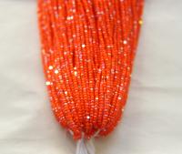 13/0 Hanks Charlotte Cut Beads Patina Opaque Orange Aurore Boreale 1/5/25/50/100 Hanks 1.6mm glass beads, jewelry supply, native supply