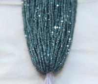 13/0 Hanks Charlotte Cut Beads Ionized Opaque Turquoise 1/5/25/50/100 Hanks 1.6mm glass beads, jewelry supply, craft supply