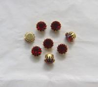 Swarovski 40ss Vintage Crown Prong Settings (5 Crystal Colors) 6/12/24/100 Pieces BRASS SETTINGS, strass embellishments, vintage rare