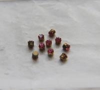 Swarovski 14 SS Vintage Crown Prong Settings in (5 Colours) 36/72/144/432 Pieces jewelry supplies, strass embellishments, vintage rare
