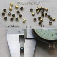 Swarovski 32 PP Vintage Brass Settings in (2 Colours) 36/72/144/432 Pieces jewelry supplies, strass embellishments, vintage rare