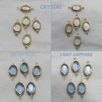 Vintage Swarovski Channel Rhinestone Connectors, two loops Beautiful Swarovski Channel Charms, 10X8 mm 2/6/12/24/36 Pieces jewelry supplies