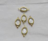 Vintage Swarovski Channel Rhinestone Connectors, two loops Beautiful Swarovski Channel Charms, 10X8 mm 2/6/12/24/36 Pieces jewelry supplies